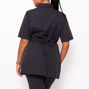 Túnica de salón de spa para mujer Uniforme Cabello y belleza Dentista Terapeuta Ropa DE TRABAJO Top informal largo para mujer - Product Image 3