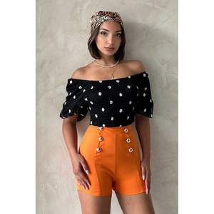 Chemisier en Chiffon à Motifs pour Femme Topshow avec Détail Gipe Noir – Vente en Gros Disponible - Product Image 5