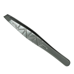 High Durability Stainless Steel Slanted Tip Eyebrow Tweezers Wholesale Shape & Volume Eyebrow <b>Extension</b> Tweezer Unisex - Product Image 5