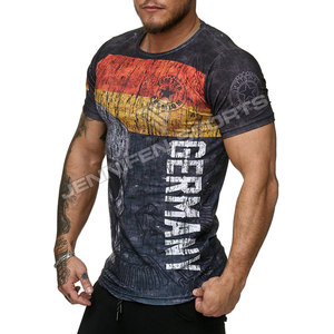 Camiseta Deportiva Informal para Hombre, Personalizada al por Mayor con Logotipo de Marca, de Poliéster/Algodón, Transpirable, Ligera, de Secado Rápido, con Impresión Totalmente Personalizada - Product Image 3