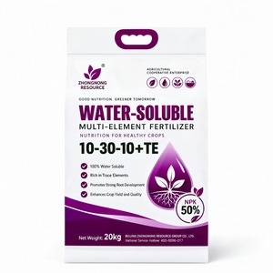 Fertilizante Equilibrado NPK en Polvo de Acción Rápida, Nutrición Soluble en Agua, Fertilizante Compuesto TE (NPK 10-30-10-Te) para Cultivos de Campo - Product Image 2
