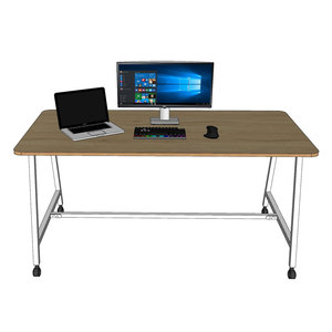 FOS 160x80cm Mobile <b>Desk</b> Simple Design Wooden <b>Computer</b>/Laptop Table with Iron Legs for Bedroom Hotel Use Model FOS005 System - Product Image 5