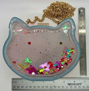 Bolso de Mano Moderno de Resina Epoxi Hecho a Mano para Mujer |   Bolso de Noche Elegante, Impermeable y Ecológico |   Cóctel para Fiestas y Bodas - Product Image 6