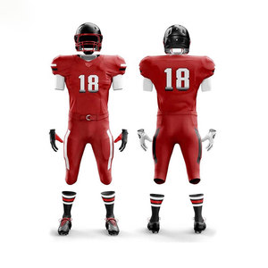 Su propio uniforme de fútbol americano Nuevo diseño Uniforme de fútbol americano Servicio OEM Conjunto de uniforme de fútbol para hombres - Product Image 5