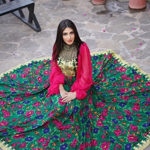 Robe de fête et de mariage afghan en velours afghan fait à la main traditionnel brodé pour femmes robe tribale taille personnalisée robes pour femmes à vendre 109 - Product Image 4