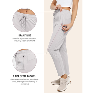 Pantalon en toile de haute qualité dernier pantalon de golf d'hiver pour femme pantalon décontracté à la taille avec cordon de serrage vente en gros à bas prix - Product Image 3