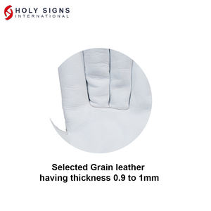 Tela transpirable azul de alta calidad con puños Guantes de trabajo de cuero de grano de vaca Anti-Corte 4 5 PPE Guantes de trabajo múltiples de seguridad - Product Image 2