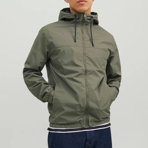 Vente en gros 2025 vestes coupe-vent d'hiver amples légères surdimensionnées personnalisées à fermeture éclair de couleur bleue unie OEM - Product Image 3