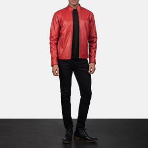 Veste en cuir lavé style punk pour homme, col tendance, manches longues, vêtements d'extérieur décontractés pour l'hiver, OEM. - Product Image 6