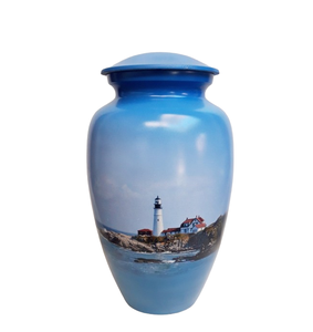 Faro urna de ceniza humana para adultos Urna de cremación náutica temática Faro temática Urna de faro - Product Image 4
