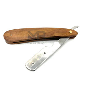 มีดโกนหนวดทรงตรงแบบใหม่สำหรับผู้ชาย ด้ามไม้กุหลาบอย่างดี พร้อมใบมีดขัดเงา มีดโกนสำหรับช่างตัดผม ใบมีดเดี่ยว - Product Image 6