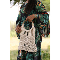 Bolso de Mano Vintage para Mujer con Dos Asas, Cierre Abierto y Forro de Algodón