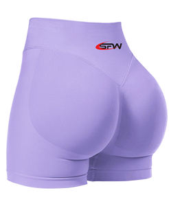 Vêtements de sport réversibles solides pour femmes, shorts de fitness, pantalons respirants à taille haute et à séchage rapide. - Product Image 5