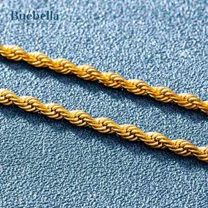 Cadena Cubana de Plata 925 con Baño de Oro de 18K y Moissanita de 4mm, para Hombre y Mujer, Gran Venta - Product Image 4