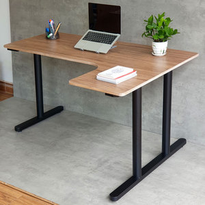 Escritorio Esquinero en Forma de L de Diseño Minimalista TIO HBTO017, 140x100cm, Tablero Integrado de Madera Contrachapada, Patas Ergonómicas de Hierro - Product Image 5