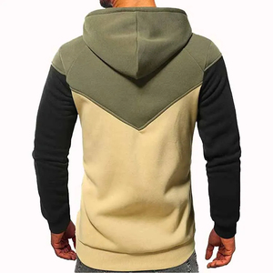 Sweat-shirts à capuche en molleton de coton respirant surdimensionnés personnalisés pour l'hiver, couleurs bicolores, fermeture éclair - Product Image 2