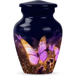 Urna de cenizas de recuerdo de latón metálico de diseño tradicional, contenedor de cenizas humanas de calidad Superfina, urna de cenizas metálica memorable - Product Image 4