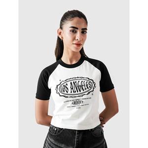 Camiseta Casual LA Babytee, Corte Ajustado, 100% Algodón con Spandex, Jersey Estampado, Talla XS, Corte Holgado para Tallas Grandes, Directo de Fábrica - Product Image 6
