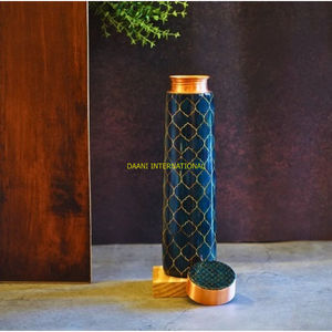 New Design Pure Copper Water Bottle Leakproof Ayurvedic Health Benefits Eco Friendly <b>Flask</b> For Office Gym Yoga Travel BPA Free - Product Image 5