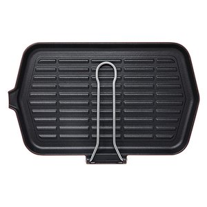 DIETELLA <b>Cast</b> Iron Grill <b>Pan</b> (23x36cm) Black 0205I230GBS for Ilsa-Griddles & Grill <b>Pans</b> - Product Image 1