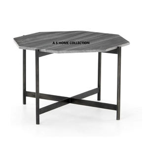 Gold Aluminum Metal <b>Tree</b> Branch Design Coffee Table With White Round <b>Marble</b> Top For Restaurant & Hotel Decor - Product Image 3