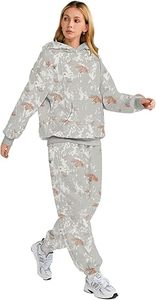 Ensemble survêtement femme 2 pièces, décontracté, hiver, personnalisé, solide, avec capuche, respirant, sweat-shirt et pantalon de survêtement - Product Image 4