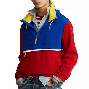 เสื้อมีฮู้ดซิปบล็อกครึ่งสีทึบวัสดุระบายอากาศได้ดี - Product Image 1