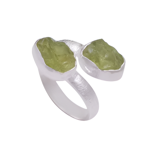 สองชุดหินอัญมณีหยาบ925เงินสเตอร์ลิงเครื่องประดับปรับได้แหวนแฟชั่นคลาสสิกสำหรับทุกเพศ - Product Image 6