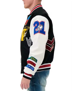 Chaqueta Bomber Varsity Bordada con Chenilla de Secado Rápido con Logotipo para Hombre, OEM, crea tus propias chaquetas de estilo - Product Image 3