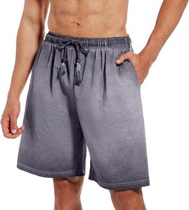 Pantalones cortos atléticos de algodón Vintage para hombre, ropa de calle con cintura elástica para playa y verano, pantalones cortos holgados para gimnasio con bolsillos - Product Image 1