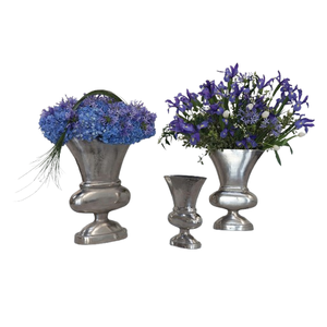 แจกันดอกไม้อลูมิเนียมสีเงินตกแต่งอย่างหรูหรา - Product Image 3