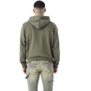 Sudadera con capucha lavada con ácido de algodón 100% High Street Series Vintage Sweater Stone Washed Style para Unisex para invierno - Product Image 3