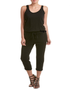 Combinaison débardeur pour femme avec cordon de serrage, taille 50%, Modal, 50% coton, bon marché, en Stock, fermeture avec cordon, poches de lavage Machine - Product Image 1