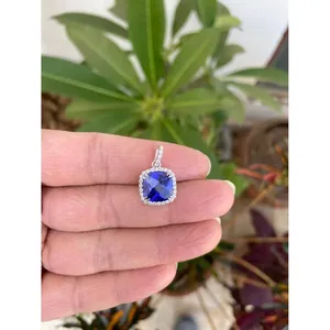 Collier en argent 925 avec cristal de tanzanite - Product Image 2