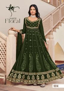 ชุดผ้าเย็บปักถักร้อยผ้าไหม georgette สำหรับผู้ใหญ่ดีไซน์ล่าสุด - Product Image 4