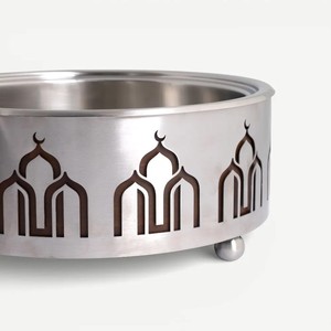 Olla Caliente de Acero Inoxidable Dorado de Lujo con Diseño de Mezquita, Recipiente Premium para Servir Comida Islámica, Aislado, Antiadherente, Duradero, Calentador de Comida para Ramadán - Product Image 3