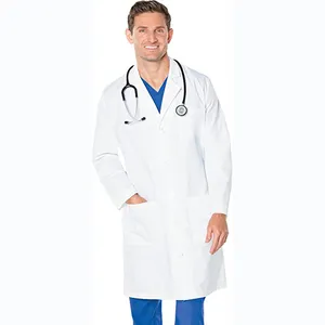 Wholesale Prices Medical White Coat Hospital Gown Lab Coat Nurse Scrub Uniform Pharmacy Pet Clinic Veterinary Workwear For Wome