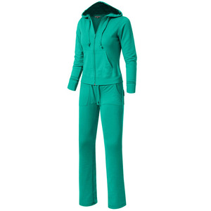 Pakistan manufacture hot Selling Hoodies Tracksuit women 100% Cotton Breathable <b>Blank</b> Custom Plain casual wear tracksuit - Product Image 2