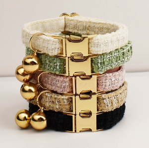 Personalized Breathable Warm Winter Western Adjustable Cat Collar and Leash Set with Custom Engraved Name and <b>Bow</b> Tie - Product Image 2