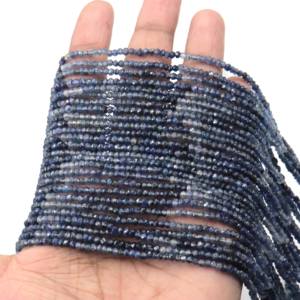 Cuentas de Zafiro Azul Natural Genuinas de 3-4 mm, Cuentas de Zafiro Facetadas de Alta Calidad para la Elaboración de Collares - Product Image 6