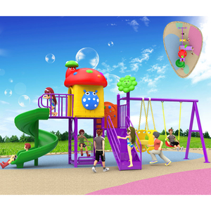 Trẻ Em Ngoài Trời Playsets Mầm Non Sân Chơi Nhựa Trượt Trẻ Em Toddler Swing Set Cho Trẻ Em Bé Thiết Bị - Product Image 1