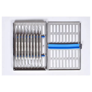 Boujee SET DE 9 PCS GRACEY CURETTE EN MANCHE CREUX AVEC STÉRILISATION CASETTE Ensemble d'instruments orthopédiques de haute qualité - Product Image 6