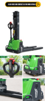 Transpalette Électrique Auto-Chargeur 1.5T avec Batterie Lithium - Chariot de Manutention Portable pour Chargement de Camion