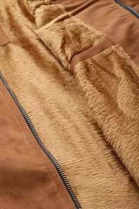 ISONZ 2024 Venta caliente invierno otoño cuero de ante genuino estilo chaqueta motorista Softshell cierre de cremallera Material ropa larga nuevo - Product Image 3
