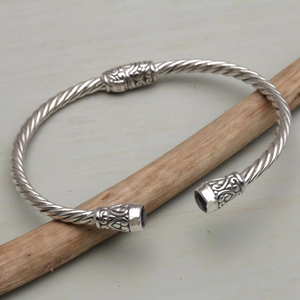 Boho ช่างฝีมือที่ทำ925เงินสเตอร์ลิงกำไลข้อมือเครื่องประดับคริสเตียนศาสนาอเมทิสต์ขายส่งเป็นของขวัญ - Product Image 5