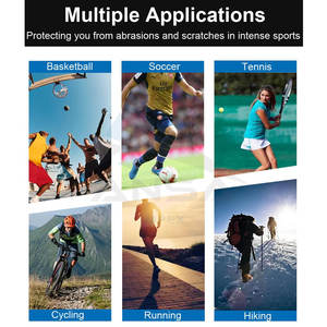 Genouillères de basketball, lot de 2, genouillères de sport en nid d'abeille anti-collision, manchons de compression pour les jambes, pour la lutte, le football - Product Image 6