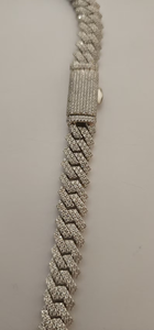 Collar de Cadena Cubana con Diamantes de Imitación VVS, Estilo Hip Hop, Plata 925 - Product Image 6