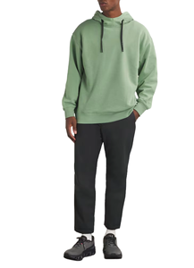 Unisex Solid Color Pullover Hoodie Long Sleeve Fleece Sweatshirt Casual Streetwear with Drawstring Pullover Hoodie - Product Image 2