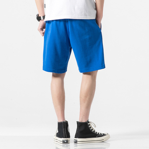 Pantalones cortos con cordón de algodón 100% de marca personalizada del fabricante para hombre, estilo callejero, patrón sólido, cintura elástica informal para el sudor - Product Image 5