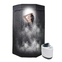 Sauna Uap Portabel 3L Spa Rumah untuk Seluruh Tubuh, Uap Basah Lipat untuk Relaksasi Detoks Pribadi, Kabin Sauna Rumah Dalam Ruangan, Mendukung OEM